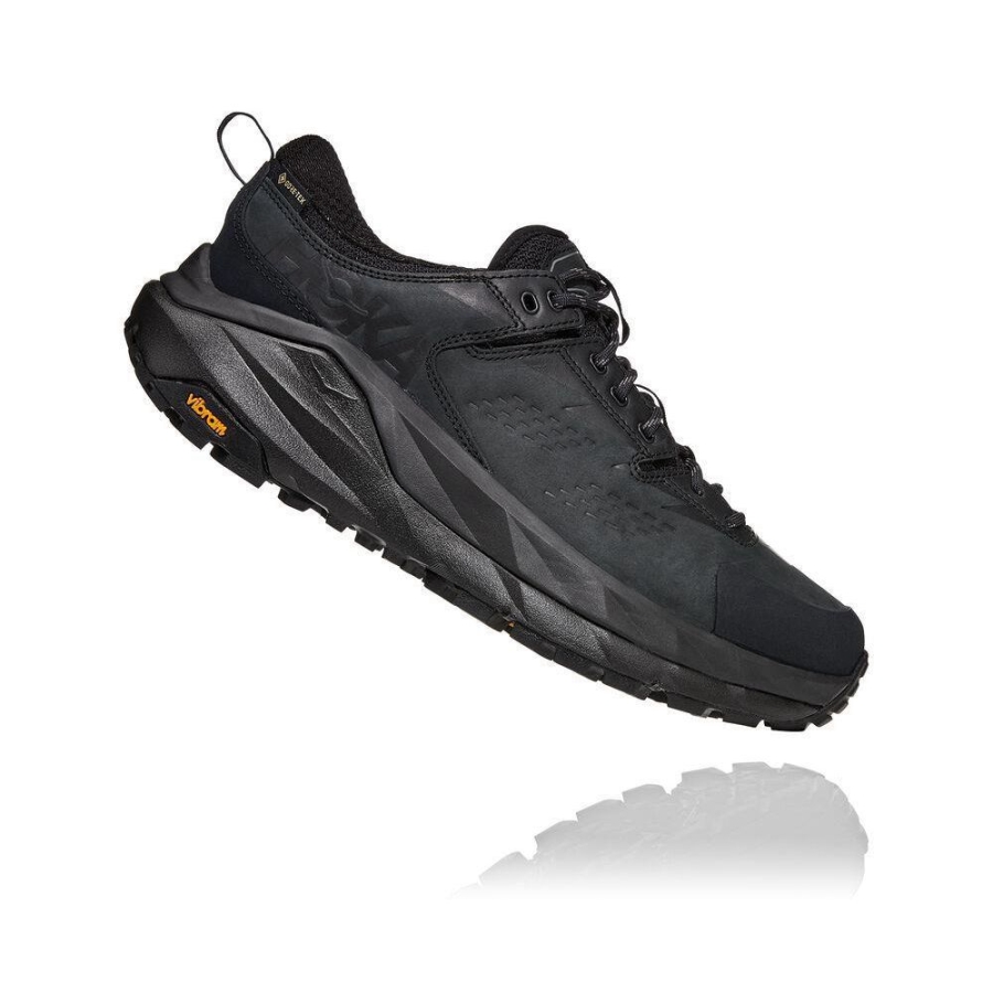 Men's Hoka Kaha Low GTX Trail Running Shoes Black / Grey | ZA-28CYKSO