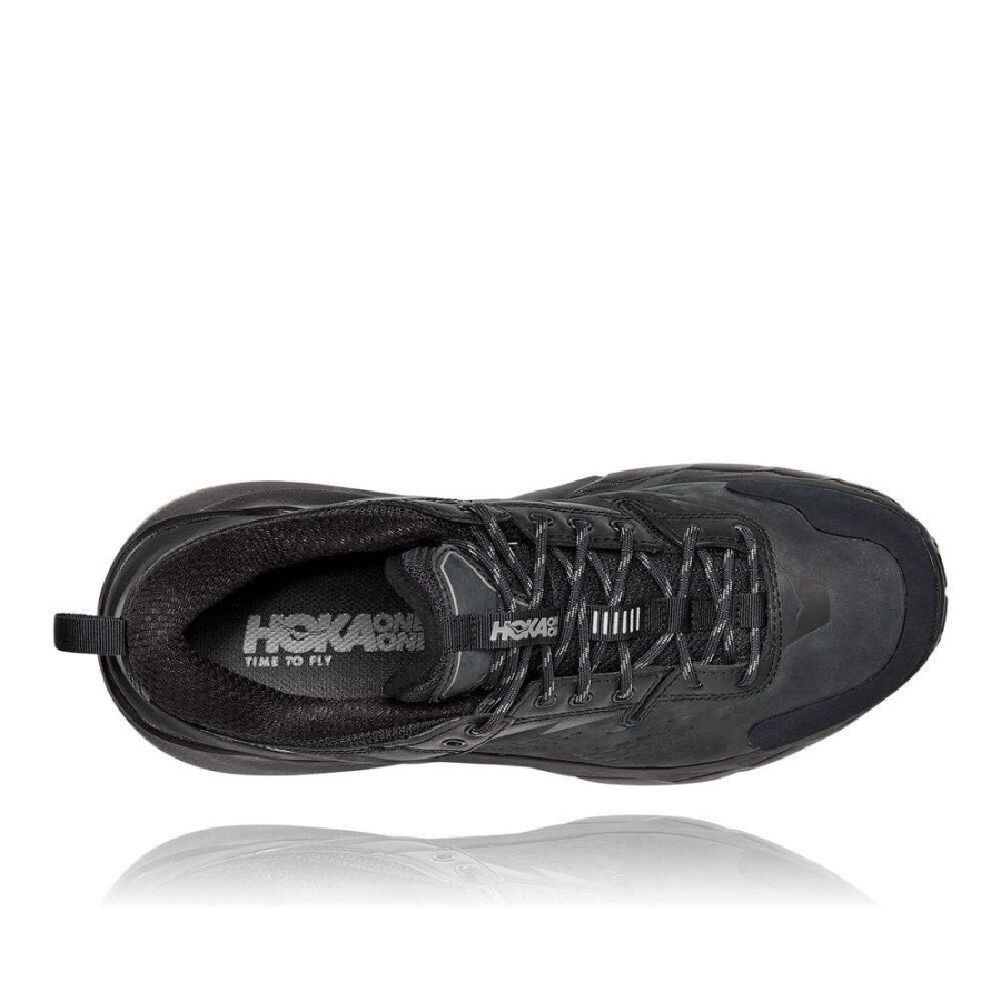 Men's Hoka Kaha Low GTX Trail Running Shoes Black / Grey | ZA-28CYKSO