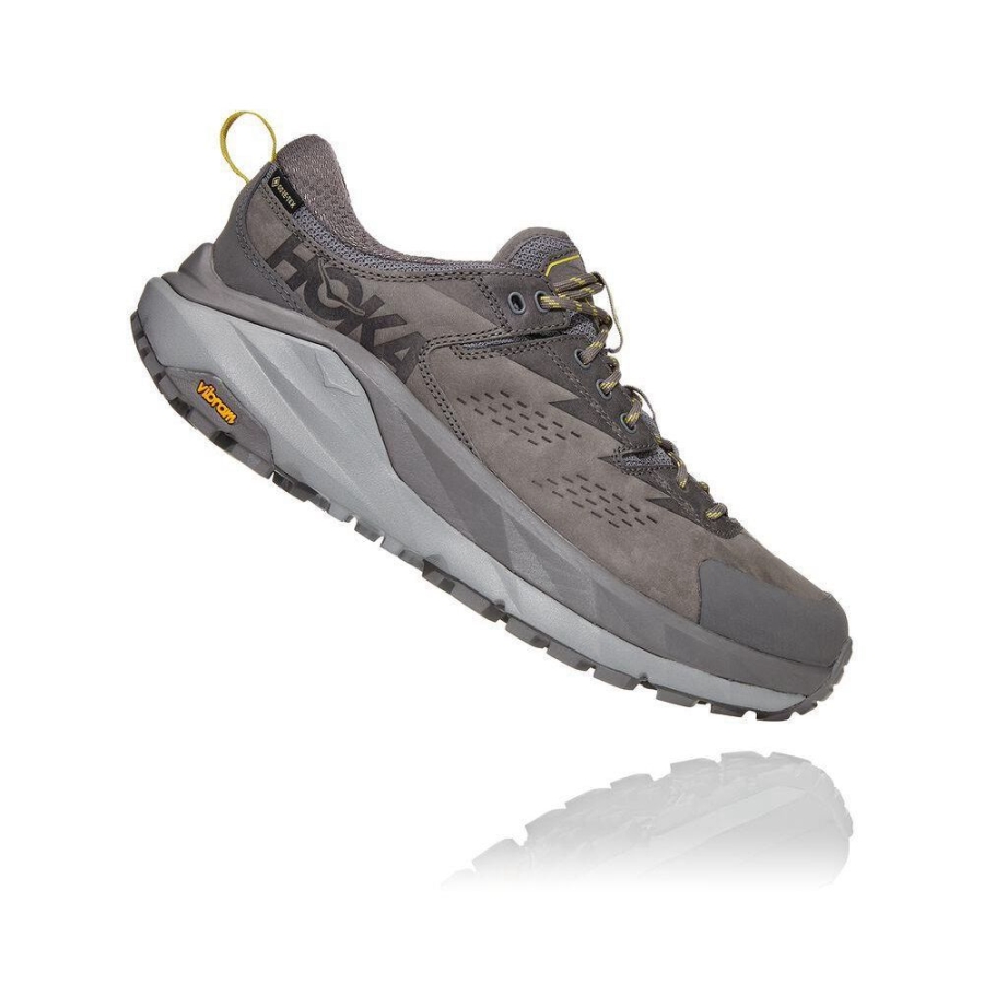 Men's Hoka Kaha Low GTX Trail Running Shoes Grey | ZA-89UQGNJ