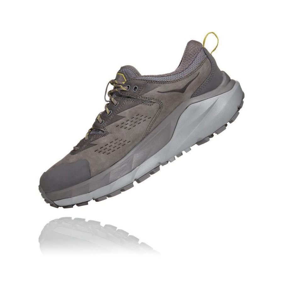 Men's Hoka Kaha Low GTX Trail Running Shoes Grey | ZA-89UQGNJ