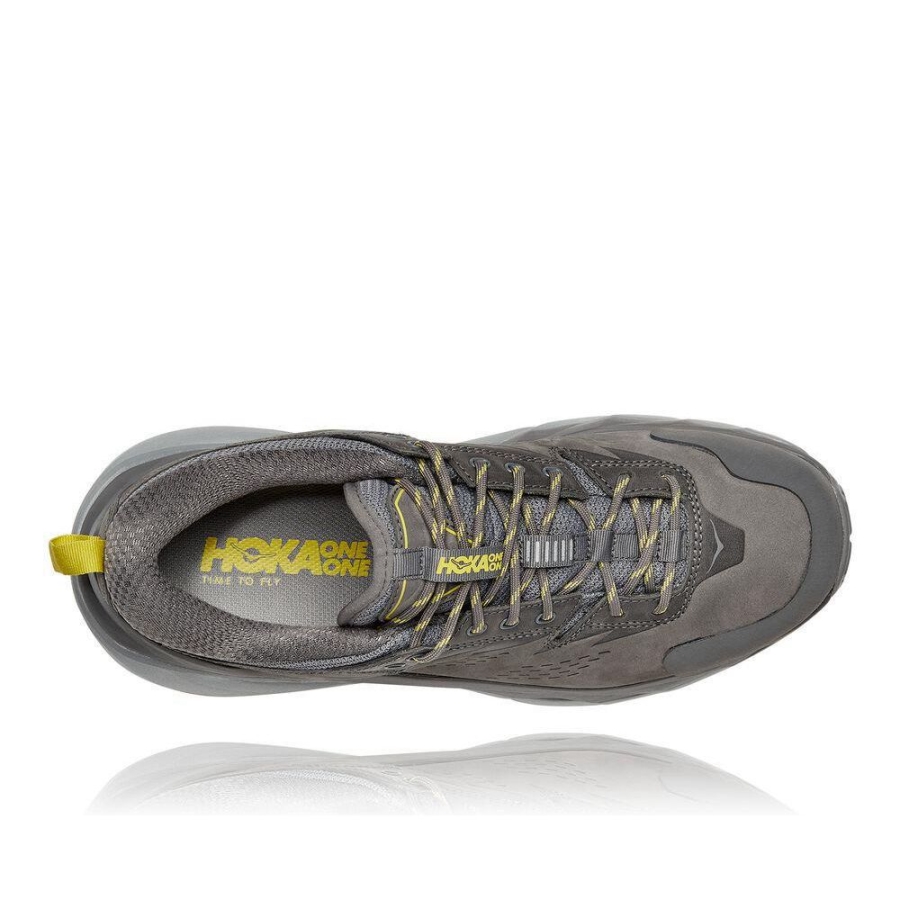 Men's Hoka Kaha Low GTX Trail Running Shoes Grey | ZA-89UQGNJ