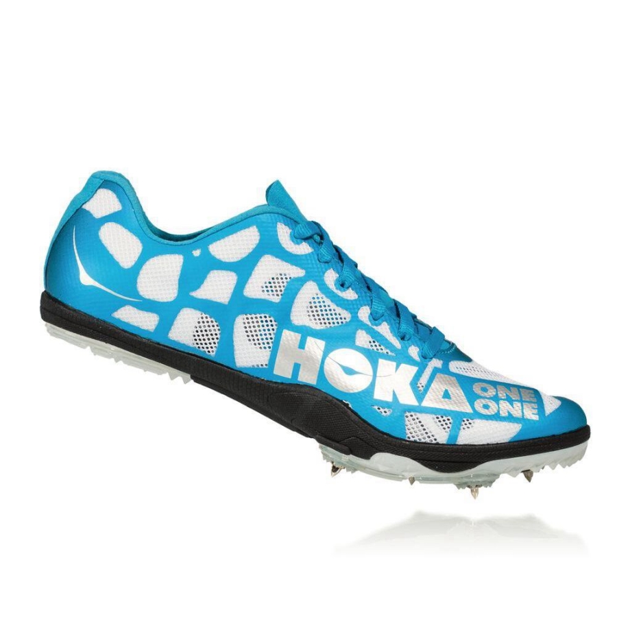 Men's Hoka Rocket LD Spikes Shoes Blue / Black / White | ZA-61UGXSH