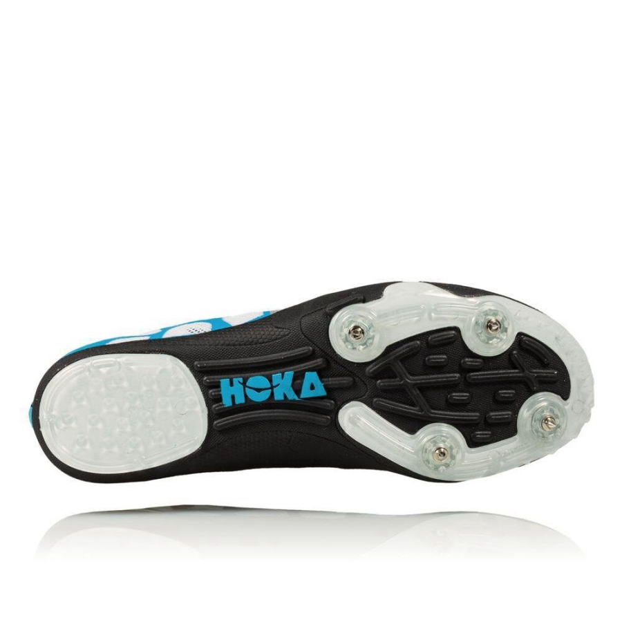 Men's Hoka Rocket LD Spikes Shoes Blue / Black / White | ZA-61UGXSH