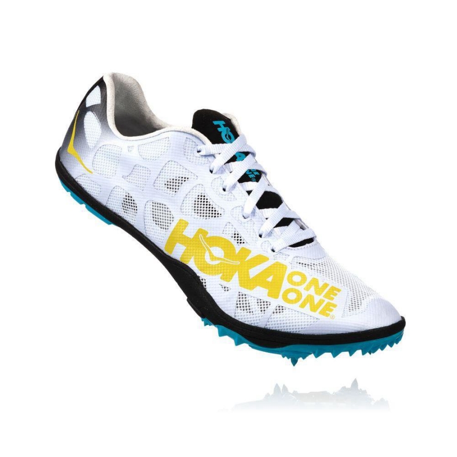 Men\'s Hoka Rocket LD Spikes Shoes White | ZA-49XIUST