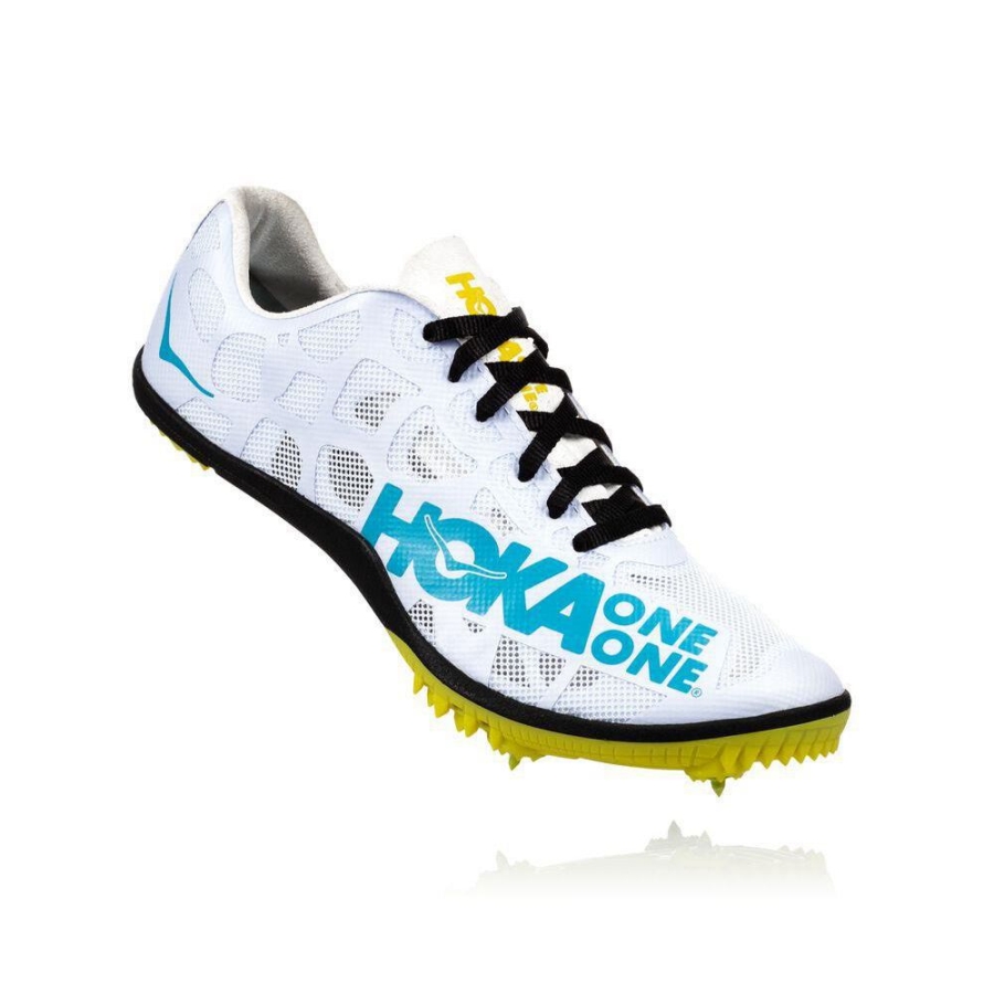 Men\'s Hoka Rocket MD Spikes Shoes White | ZA-69ZKGHQ