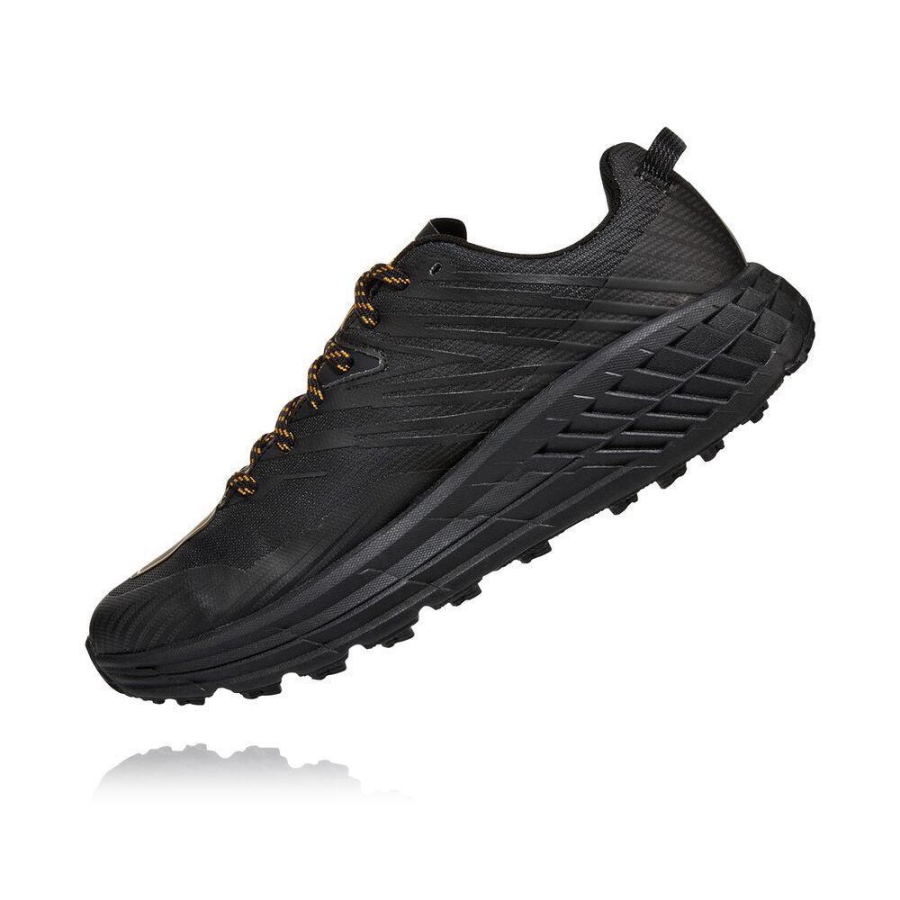 Men's Hoka Speedgoat 4 GTX Trail Running Shoes Black | ZA-68QBHGT