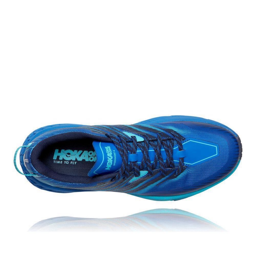 Men's Hoka Speedgoat 4 Running Shoes Blue | ZA-41HJZNA