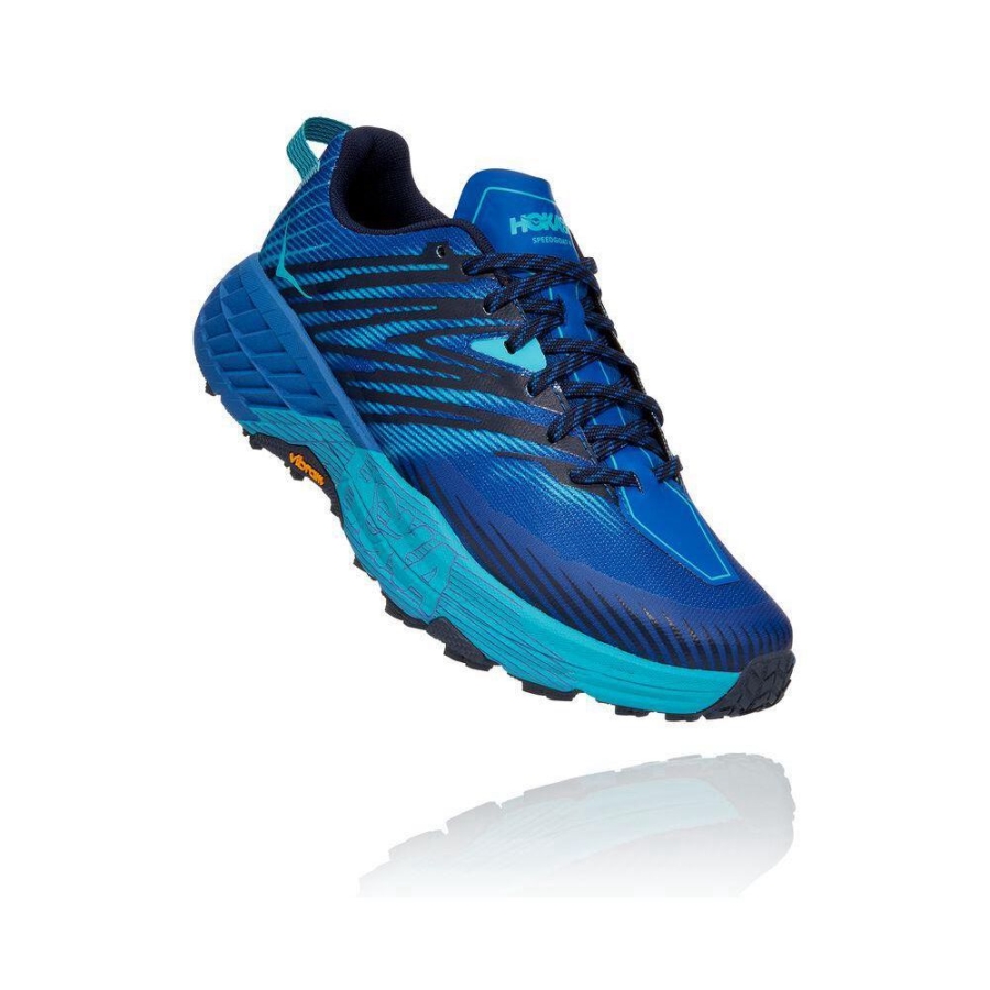 Men\'s Hoka Speedgoat 4 Running Shoes Blue | ZA-41HJZNA