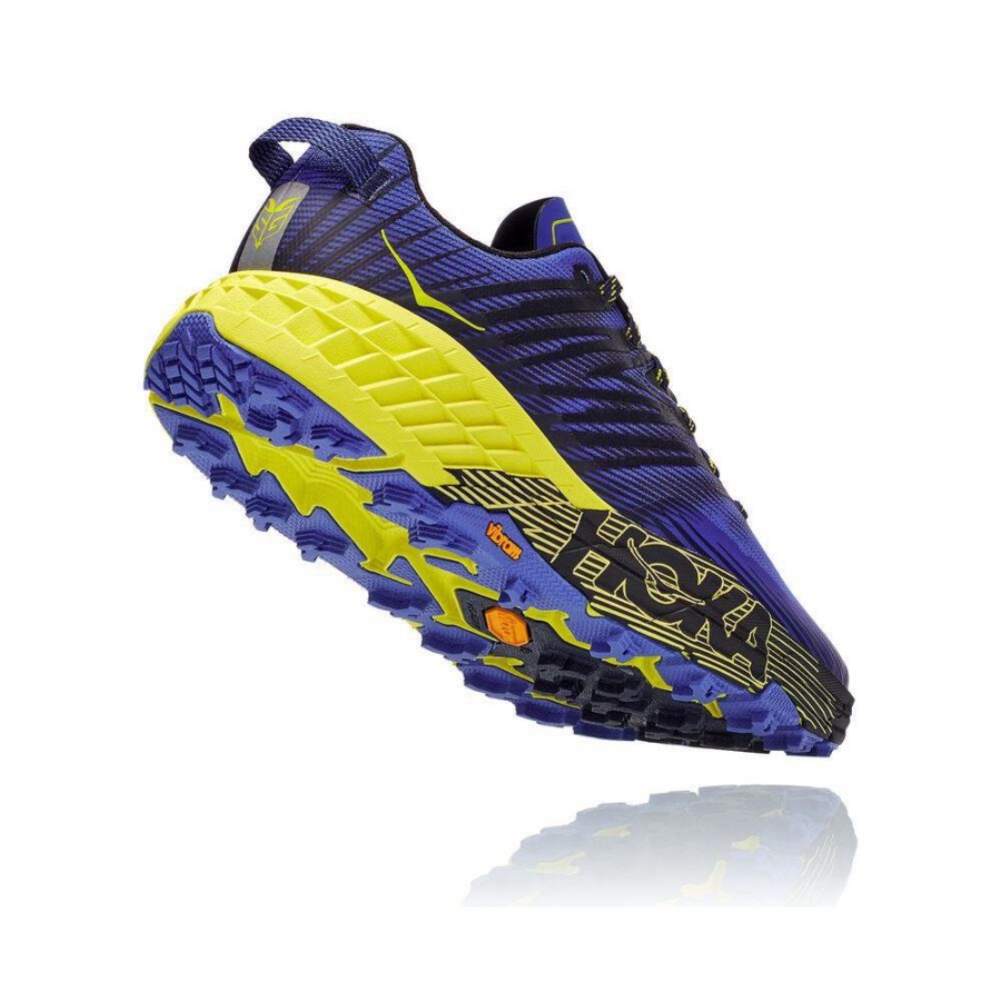 Men's Hoka Speedgoat 4 Running Shoes Blue / Black | ZA-82ZLSWX