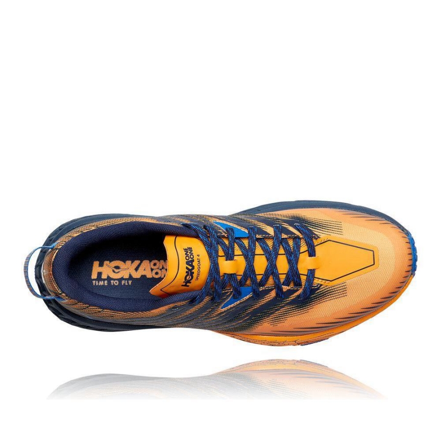 Men's Hoka Speedgoat 4 Running Shoes Yellow / Black | ZA-76NILBQ