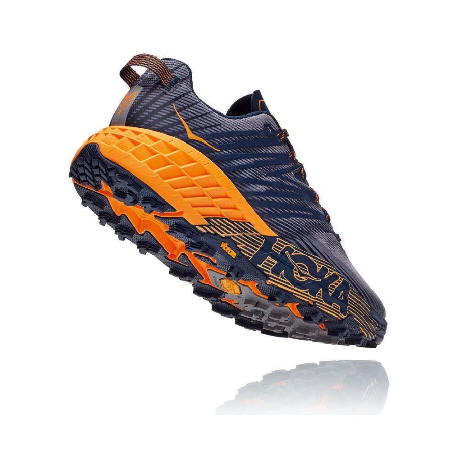 Men's Hoka Speedgoat 4 Sneakers Navy / Grey | ZA-53XRUMH