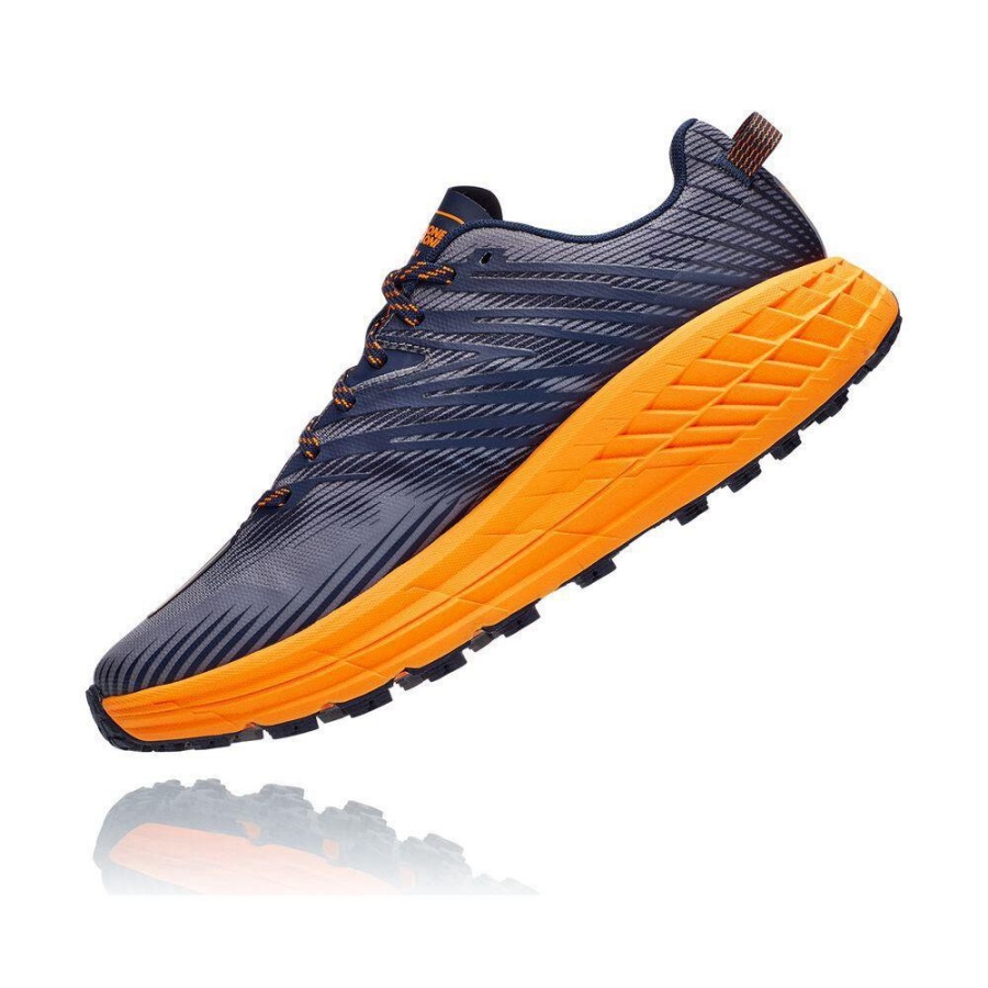 Men's Hoka Speedgoat 4 Sneakers Navy / Grey | ZA-53XRUMH