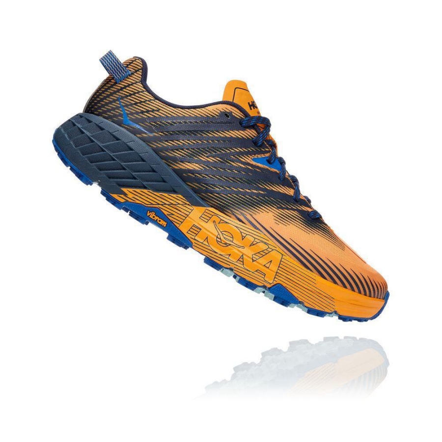 Men's Hoka Speedgoat 4 Trail Running Shoes Yellow / Black | ZA-27QWFMV