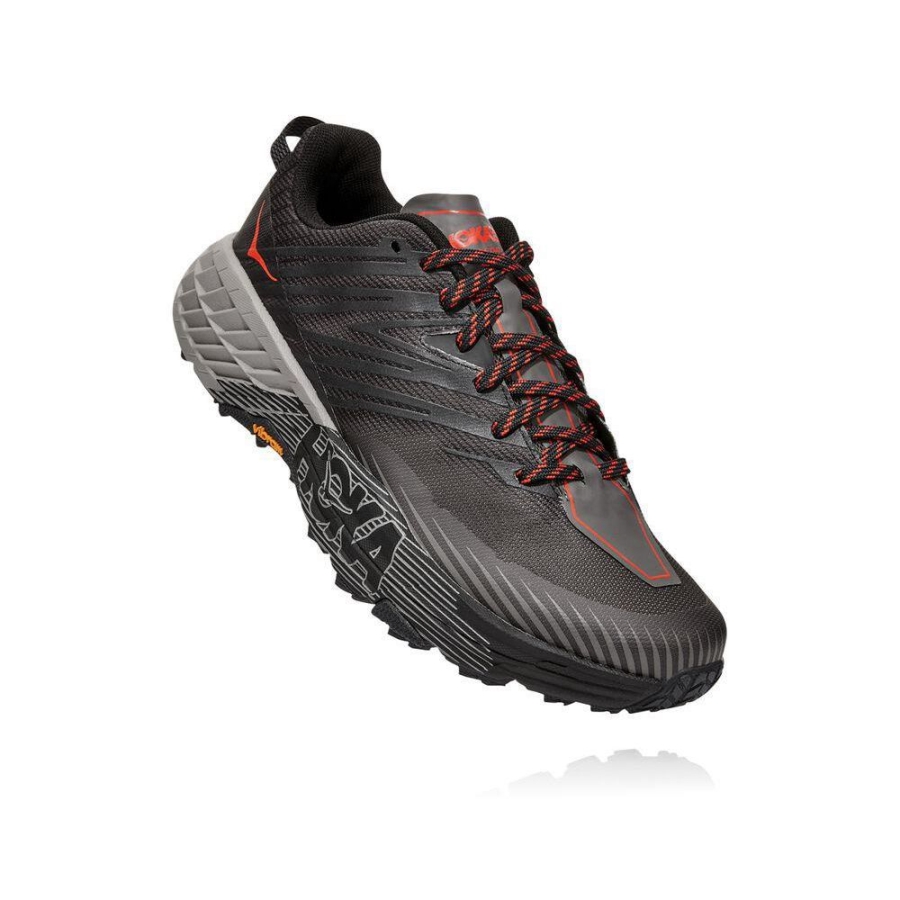Men\'s Hoka Speedgoat 4 Trail Running Shoes Grey | ZA-62MYCND