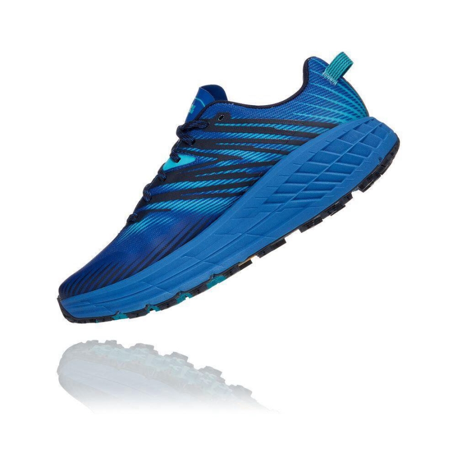 Men's Hoka Speedgoat 4 Trail Running Shoes Blue | ZA-69ZWMED