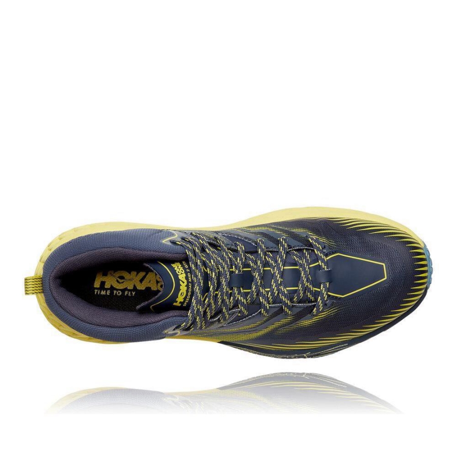 Men's Hoka Speedgoat Mid 2 GTX Sneakers Navy / Yellow | ZA-36IZMON