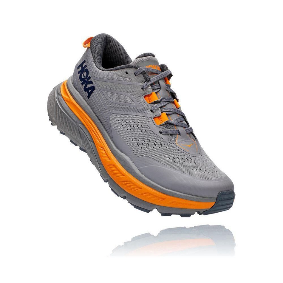 Men\'s Hoka Stinson ATR 6 Hiking Shoes Grey | ZA-61AXNBJ