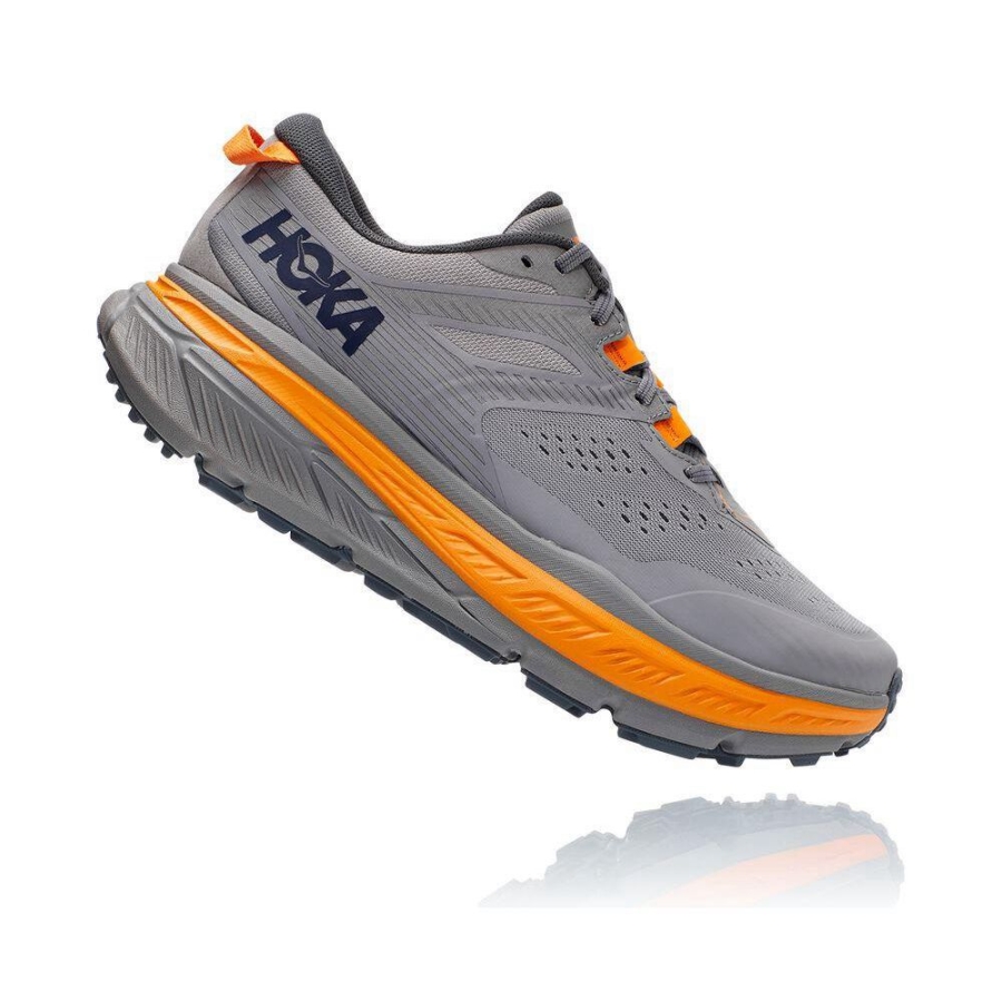 Men's Hoka Stinson ATR 6 Trail Running Shoes Grey | ZA-04UNLMO