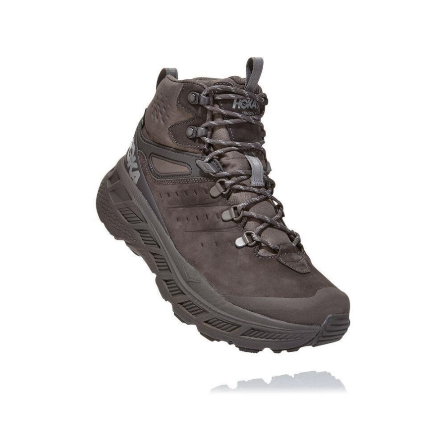 Men\'s Hoka Stinson Mid GTX Hiking Boots Grey | ZA-31TQGUN