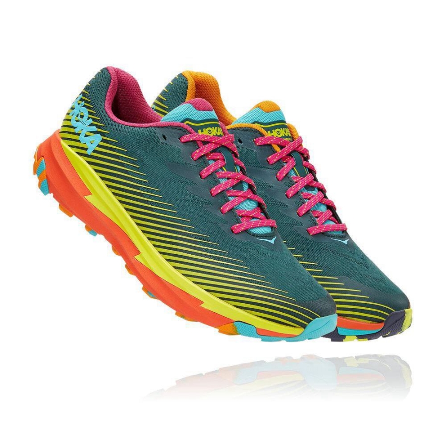 Men\'s Hoka Torrent 2 Trail Running Shoes Green | ZA-15URZBX