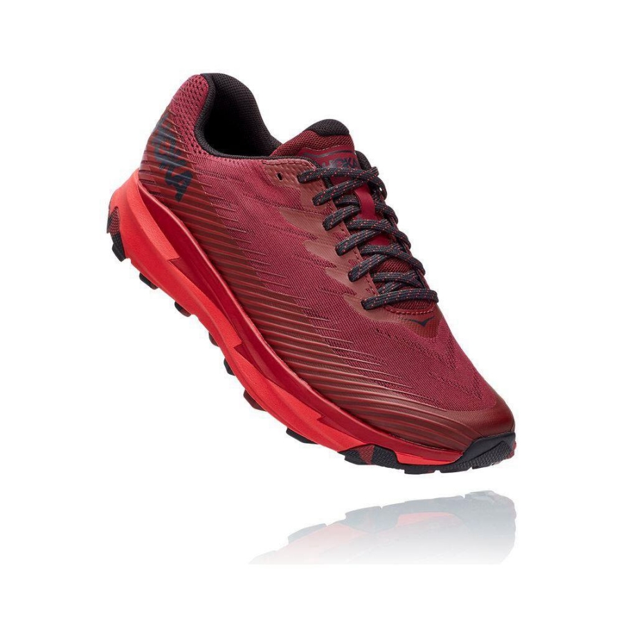Men\'s Hoka Torrent 2 Trail Running Shoes Burgundy | ZA-72PZHCQ