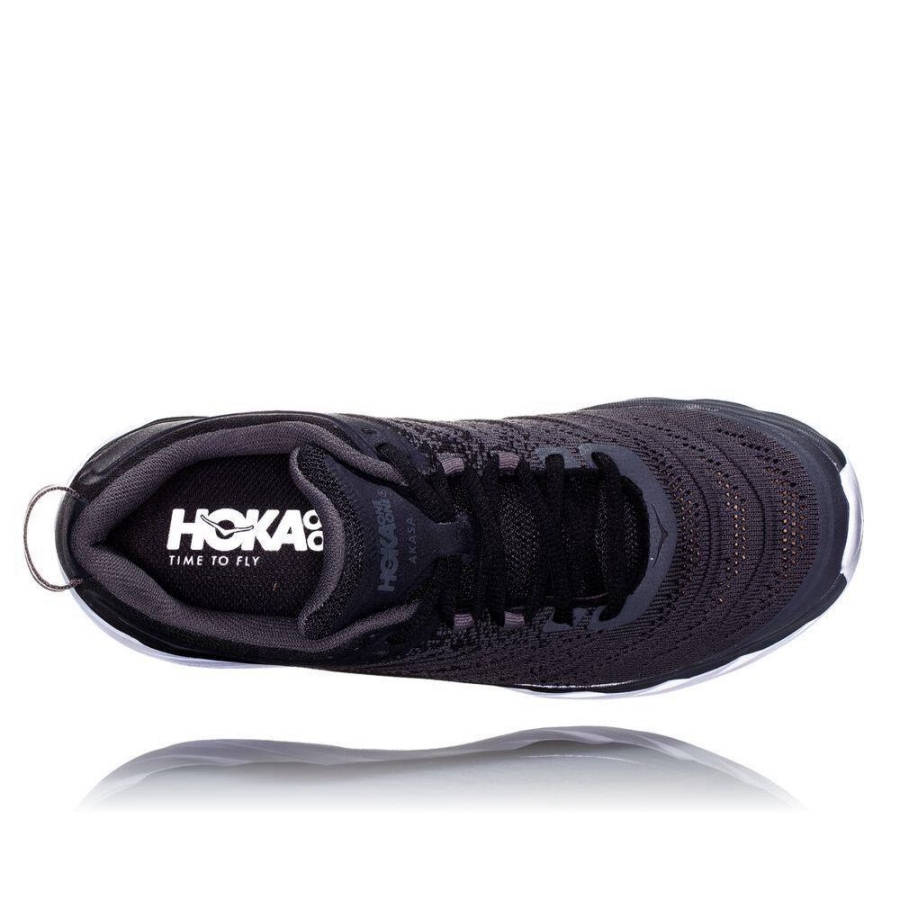 Women's Hoka Akasa Road Running Shoes Black / Grey | ZA-90KRCZL