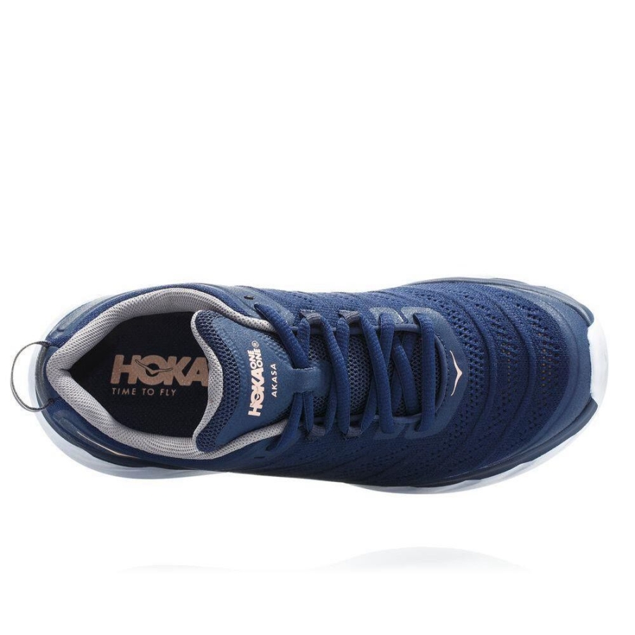 Women's Hoka Akasa Road Running Shoes Navy | ZA-40XJTDN