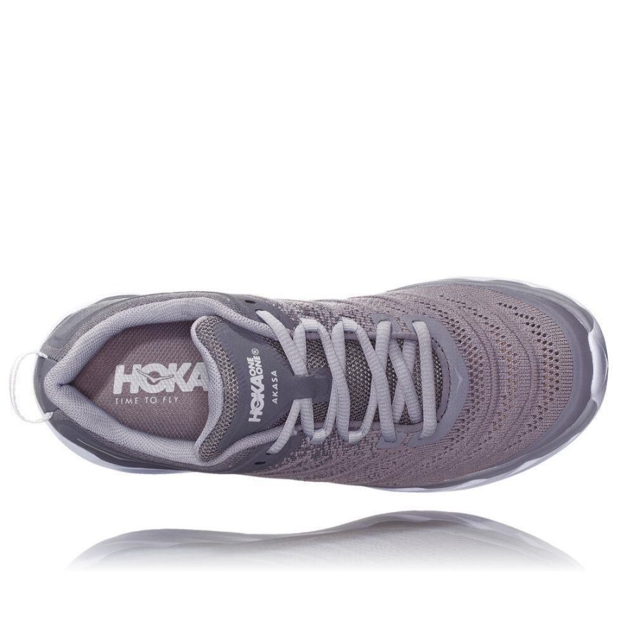 Women's Hoka Akasa Running Shoes Grey | ZA-12MUZXJ