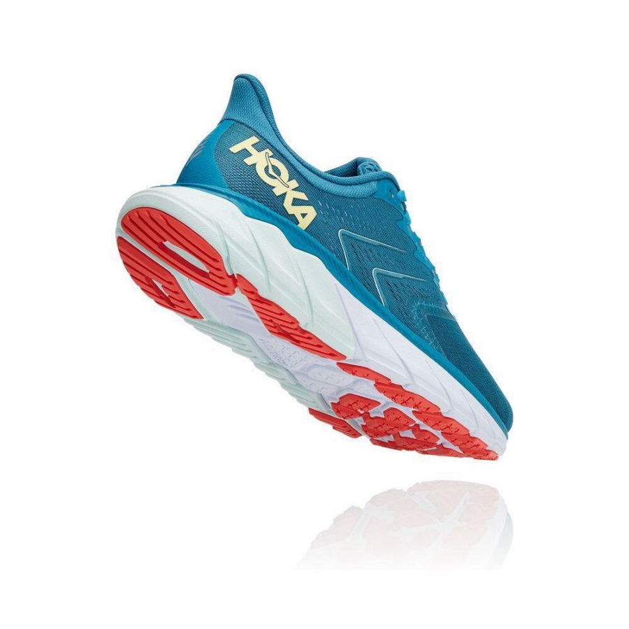 Women's Hoka Arahi 5 Running Shoes Blue / Yellow | ZA-05QVDHL