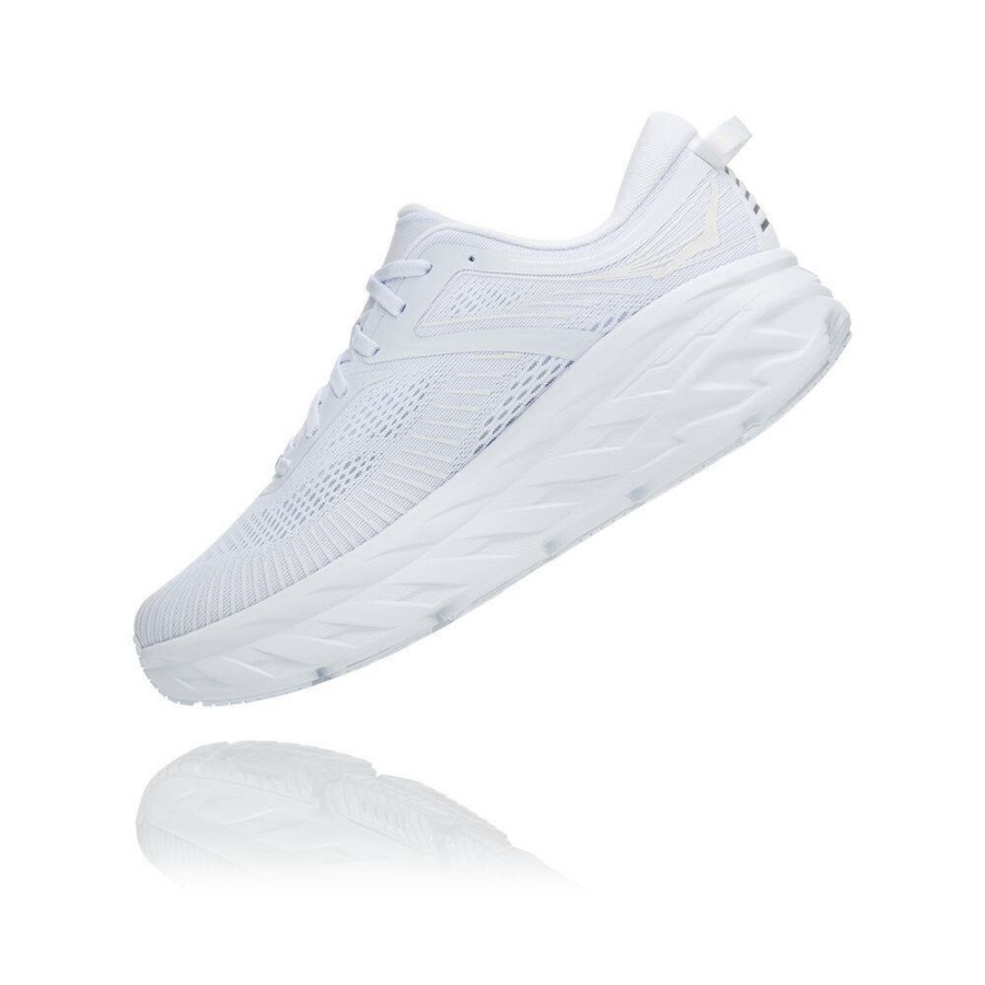 Women's Hoka Bondi 7 Road Running Shoes White | ZA-01PGNYR