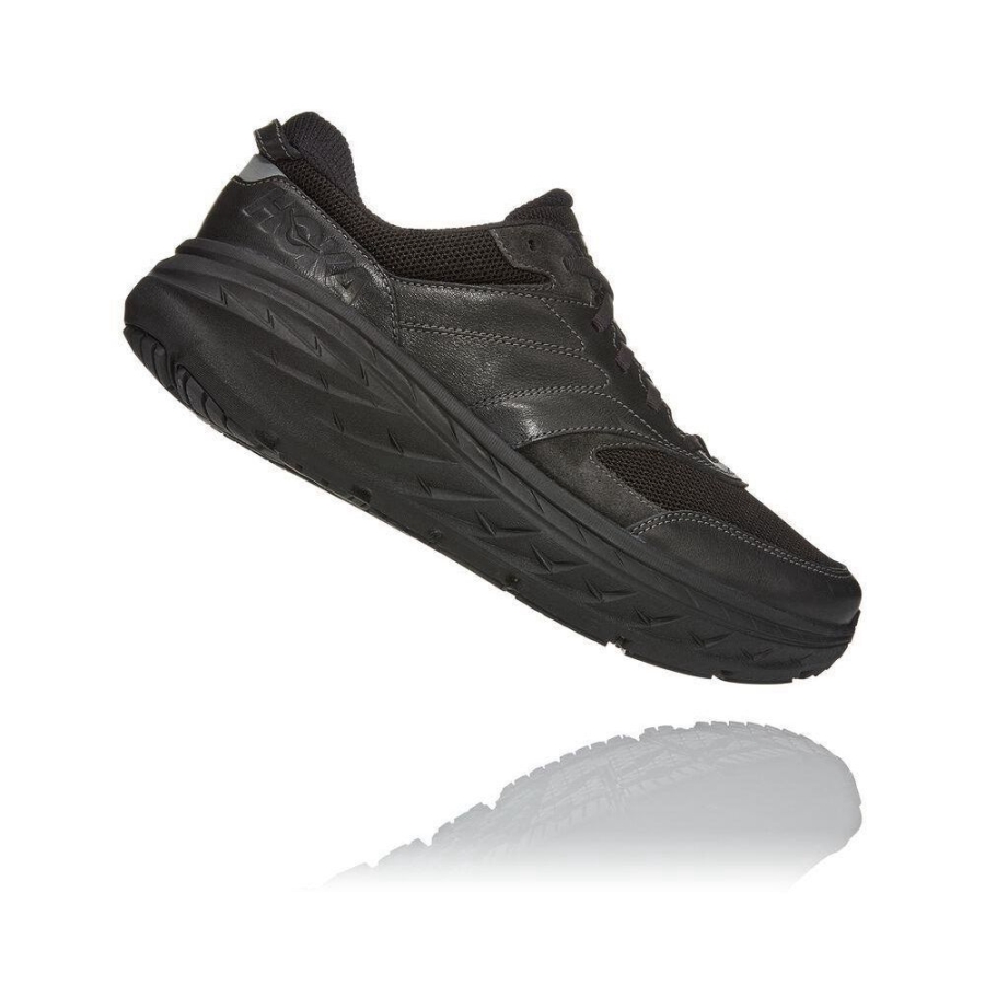 Women's Hoka Bondi L Road Running Shoes Black | ZA-26XYNTE