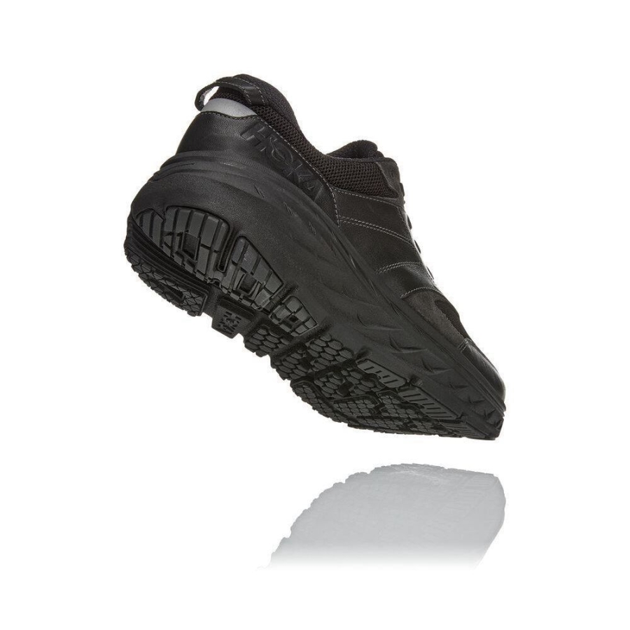 Women's Hoka Bondi L Road Running Shoes Black | ZA-26XYNTE