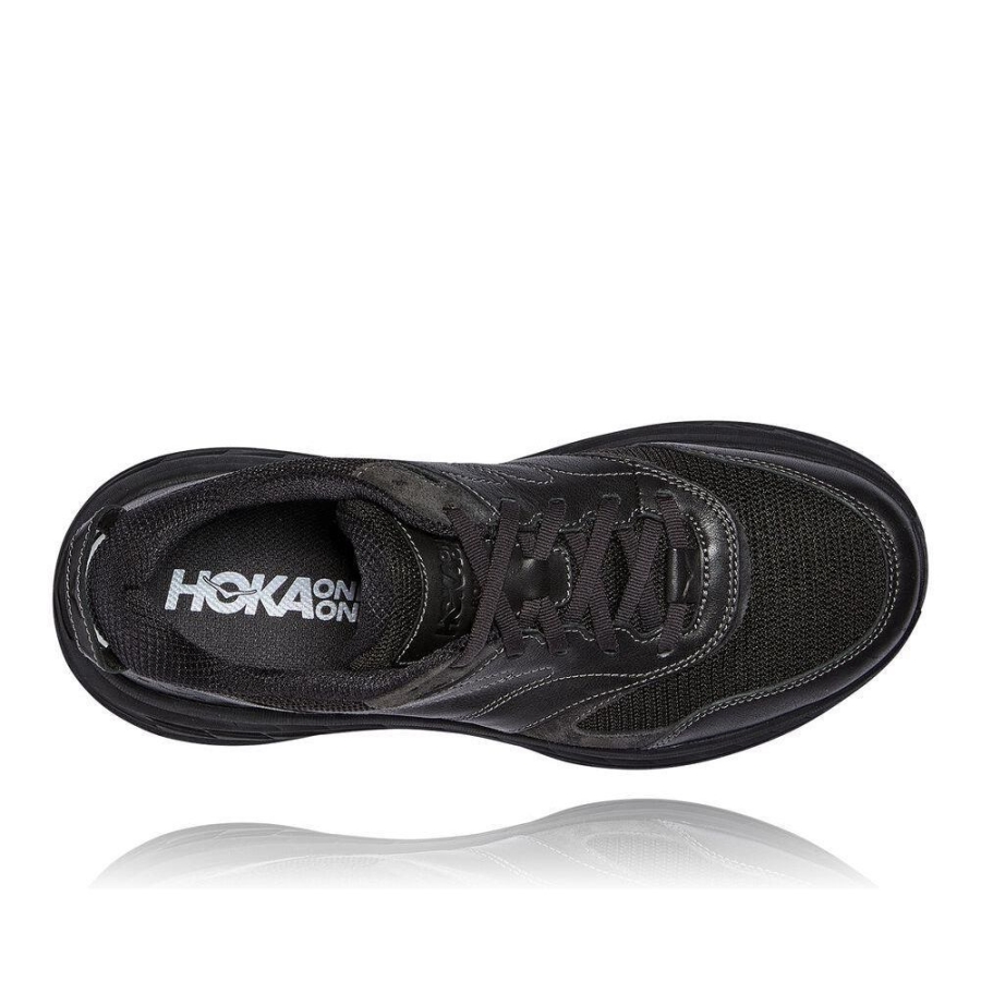 Women's Hoka Bondi L Road Running Shoes Black | ZA-26XYNTE