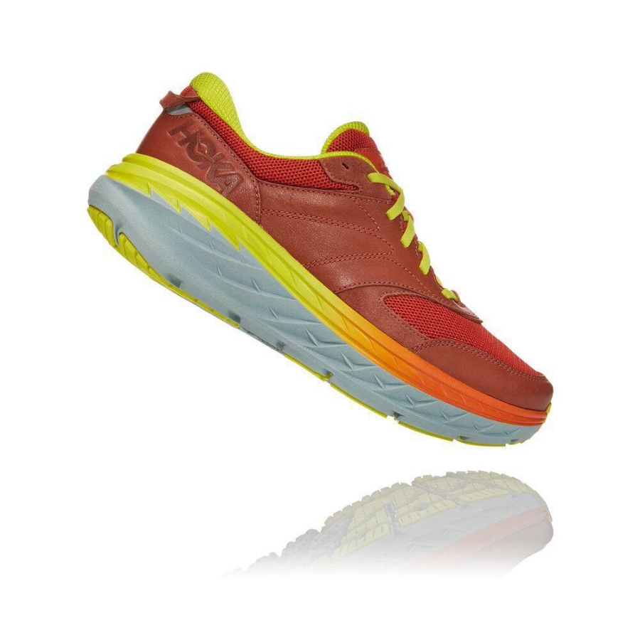 Women's Hoka Bondi L Road Running Shoes Red | ZA-90HMEJB