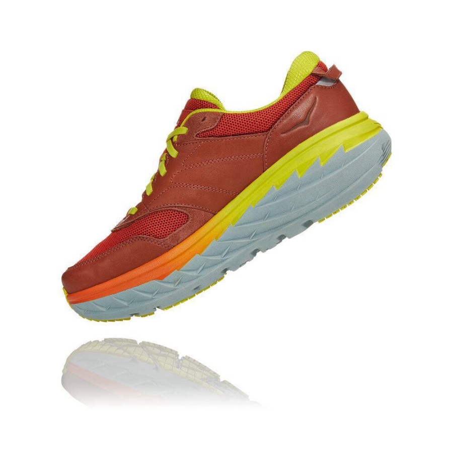 Women's Hoka Bondi L Road Running Shoes Red | ZA-90HMEJB
