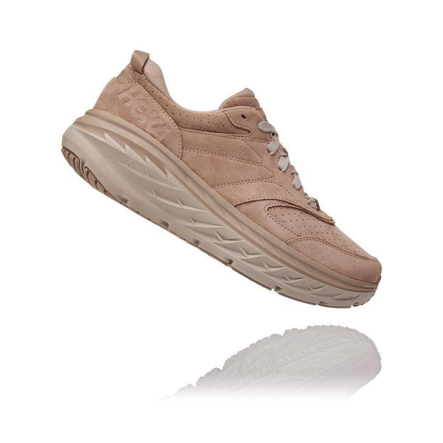 Women's Hoka Bondi L Sneakers Brown | ZA-64PMVQJ