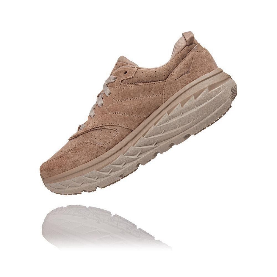 Women's Hoka Bondi L Sneakers Brown | ZA-64PMVQJ