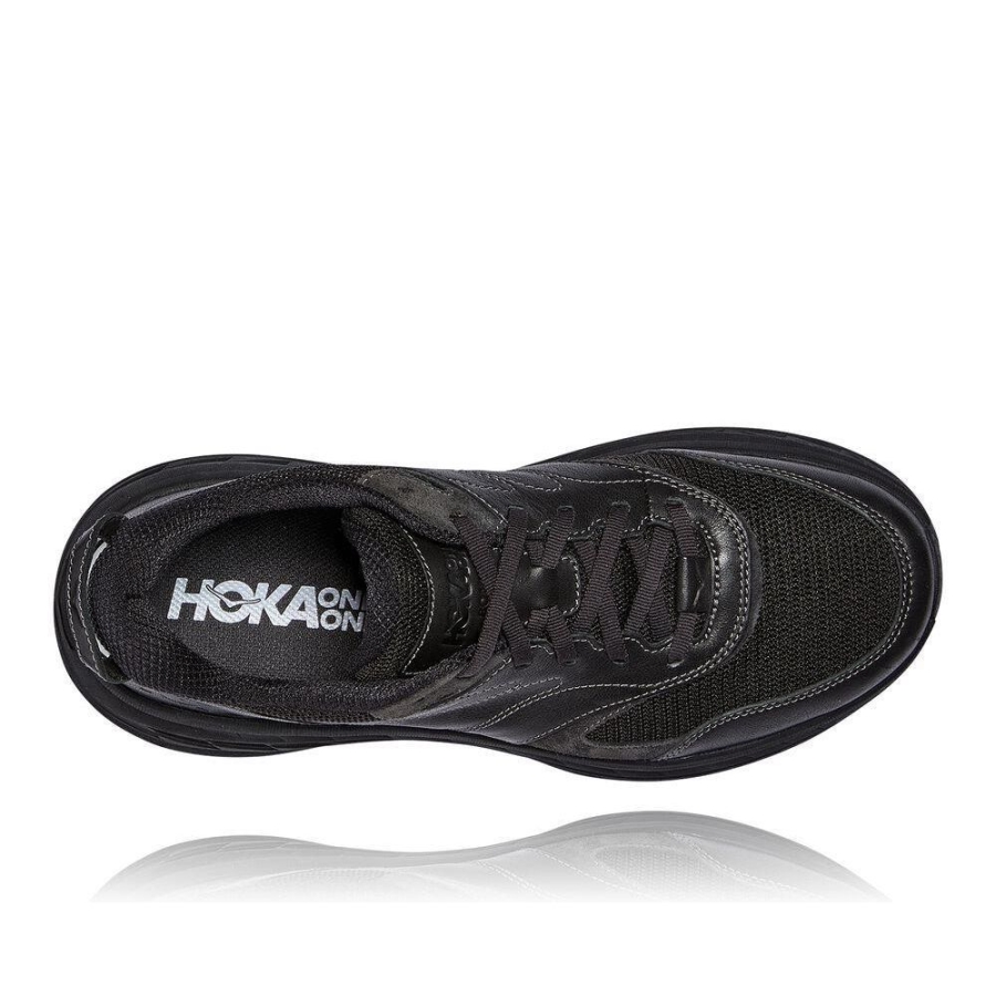 Women's Hoka Bondi L Walking Shoes Black | ZA-58GSRJY