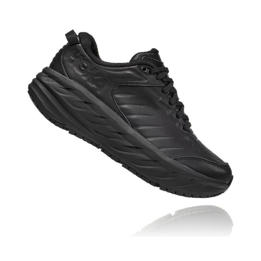 Women's Hoka Bondi SR Road Running Shoes Black | ZA-93IVUWD
