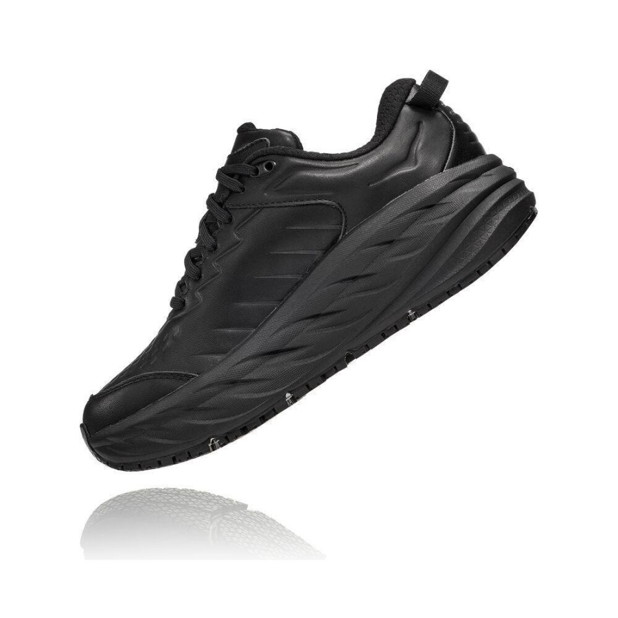 Women's Hoka Bondi SR Road Running Shoes Black | ZA-93IVUWD