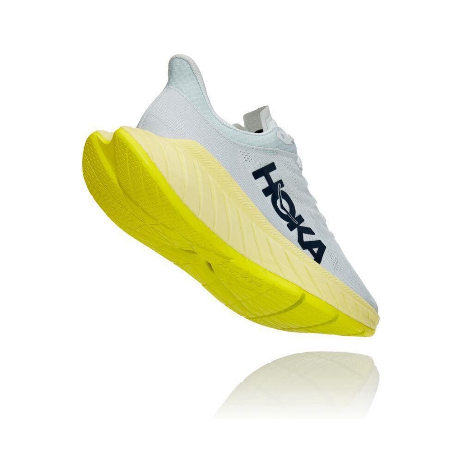 Women's Hoka Carbon X 2 Lifestyle Shoes White / Yellow | ZA-90AWYTU