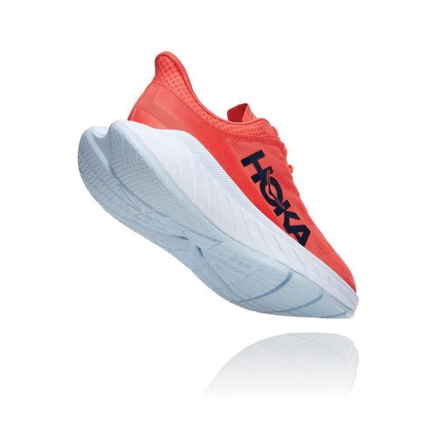Women's Hoka Carbon X 2 Road Running Shoes Red | ZA-04VZATM