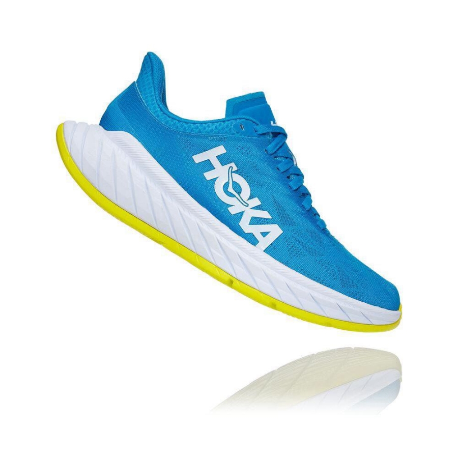 Women's Hoka Carbon X 2 Road Running Shoes Blue | ZA-68GDOUA