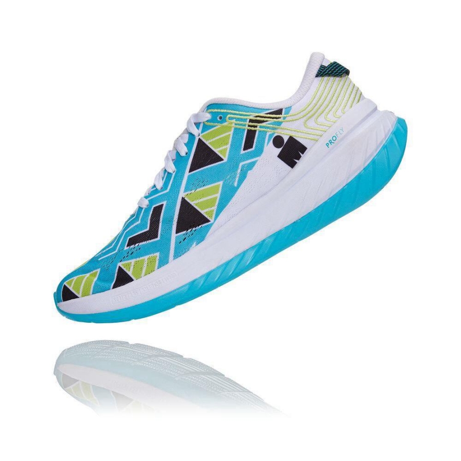 Women's Hoka Carbon X Road Running Shoes Blue / White | ZA-29GIEPZ