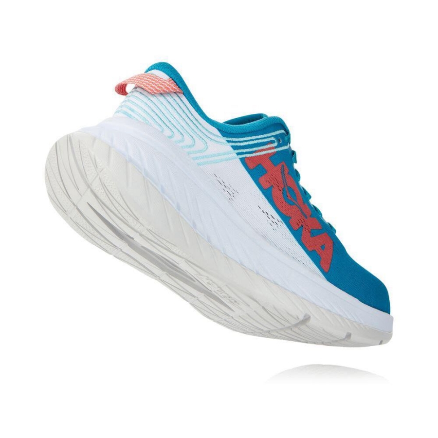 Women's Hoka Carbon X Road Running Shoes Blue / White | ZA-56YHVCR