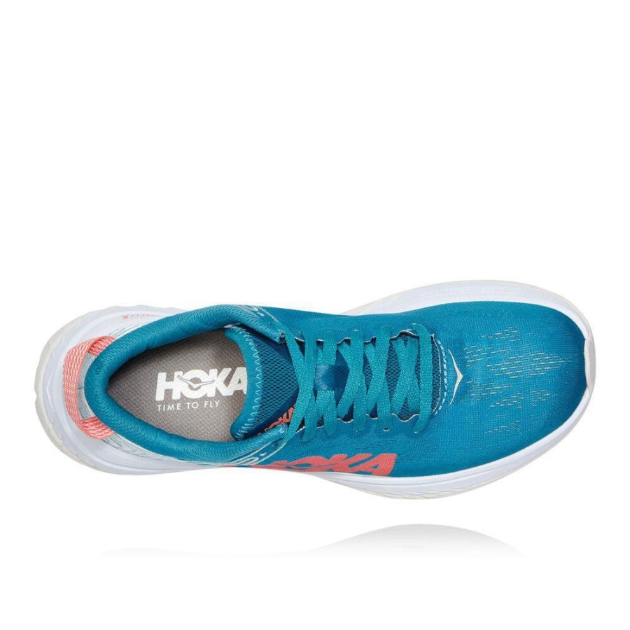 Women's Hoka Carbon X Road Running Shoes Blue / White | ZA-56YHVCR