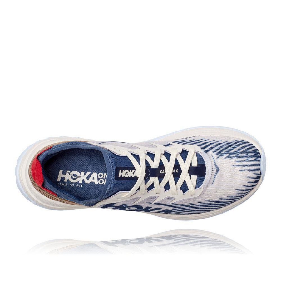 Women's Hoka Carbon X-SPE Road Running Shoes White / Blue / Gold | ZA-90WJONX