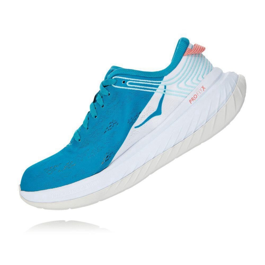 Women's Hoka Carbon X Sneakers Blue / White | ZA-26GDPNX