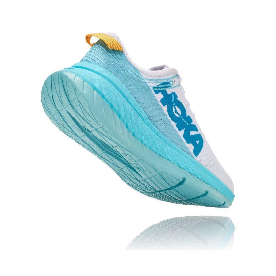 Women's Hoka Carbon X Sneakers White / Blue | ZA-82MEBCP