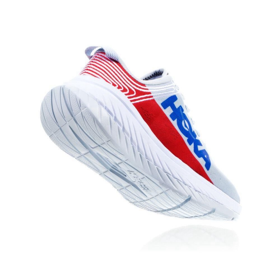 Women's Hoka Carbon X Sneakers White / Red | ZA-57AQOET